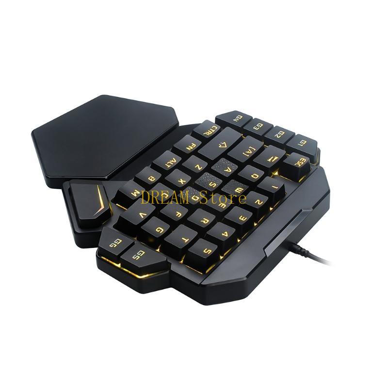 Single Hand RGB Luminous Backl - Gaming Keyboard Best avaliação e preço