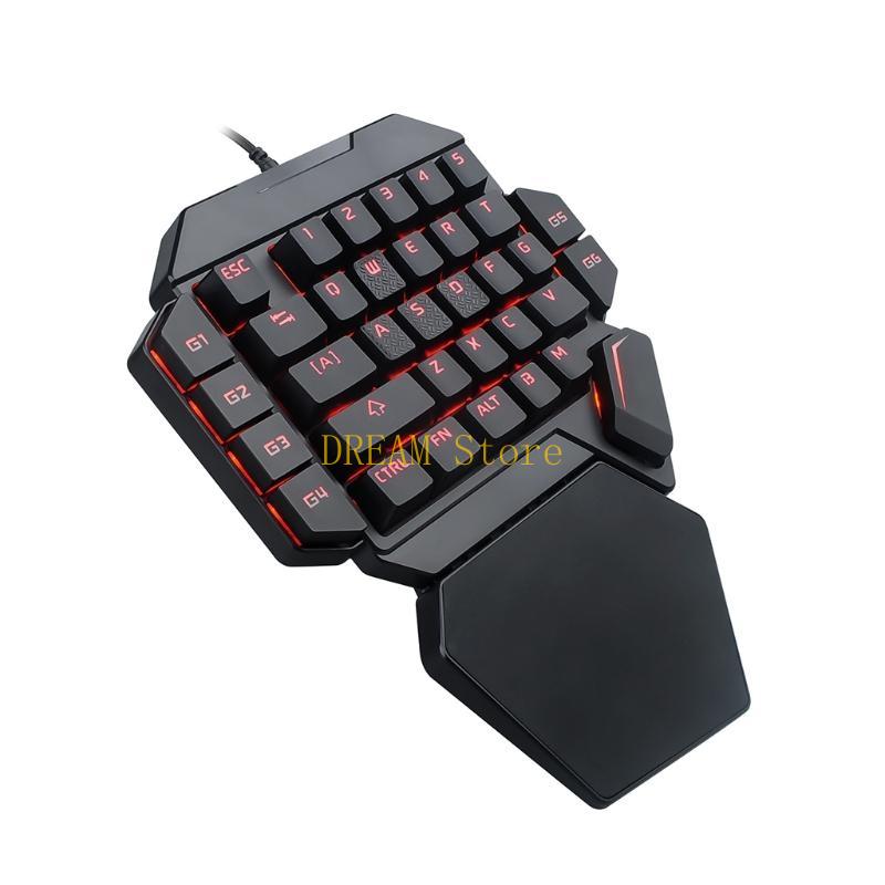 Single Hand RGB Luminous Backl - Gaming Keyboard Best avaliação e preço