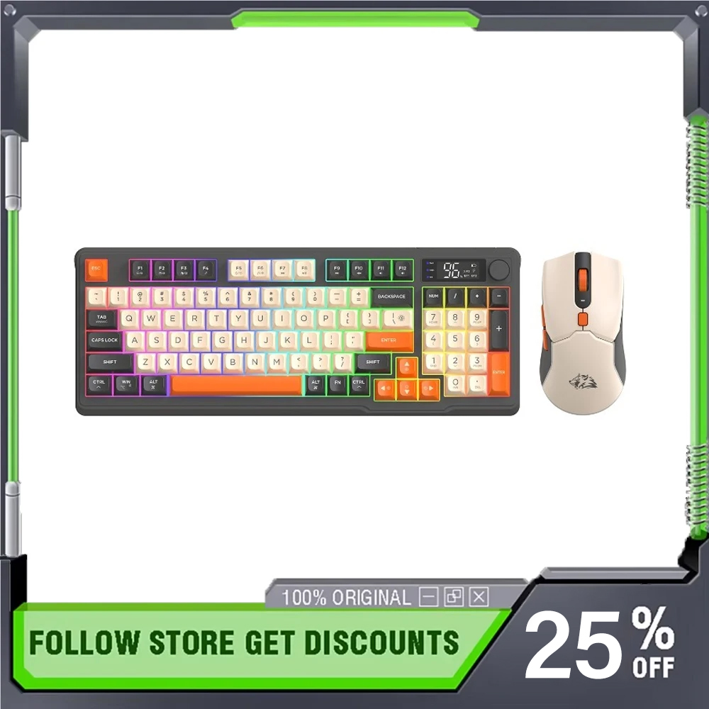 FreeWolf T96 Wireless Bluetoot - Gaming Keyboard Mouse Set avaliação e preço