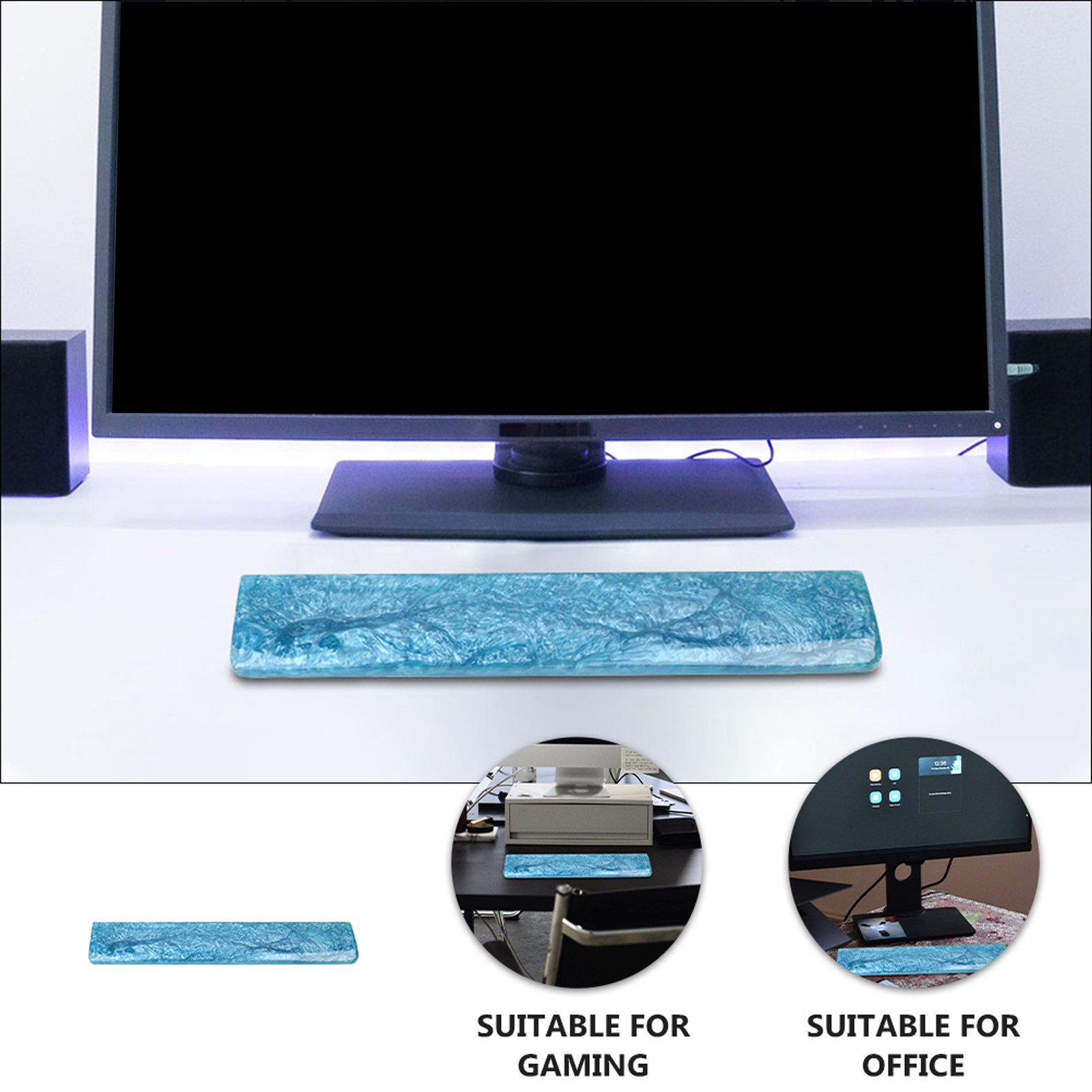 Ergonomic Blue Epoxy Resin Key - Gaming Keyboard Blue avaliação e preço