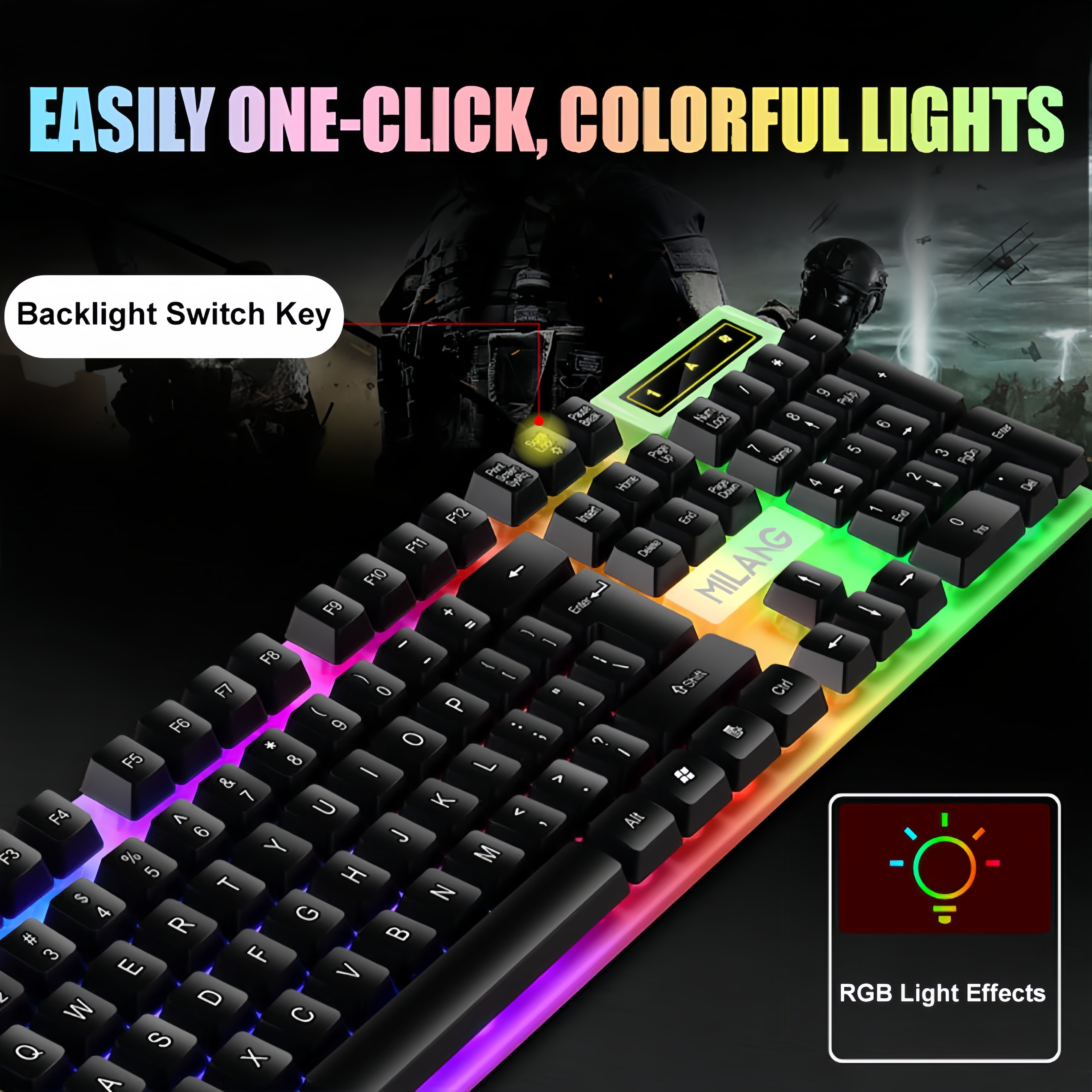 KEBIDUMEI USB Wired Keyboard R - Gaming Keyboard Budget avaliação e preço