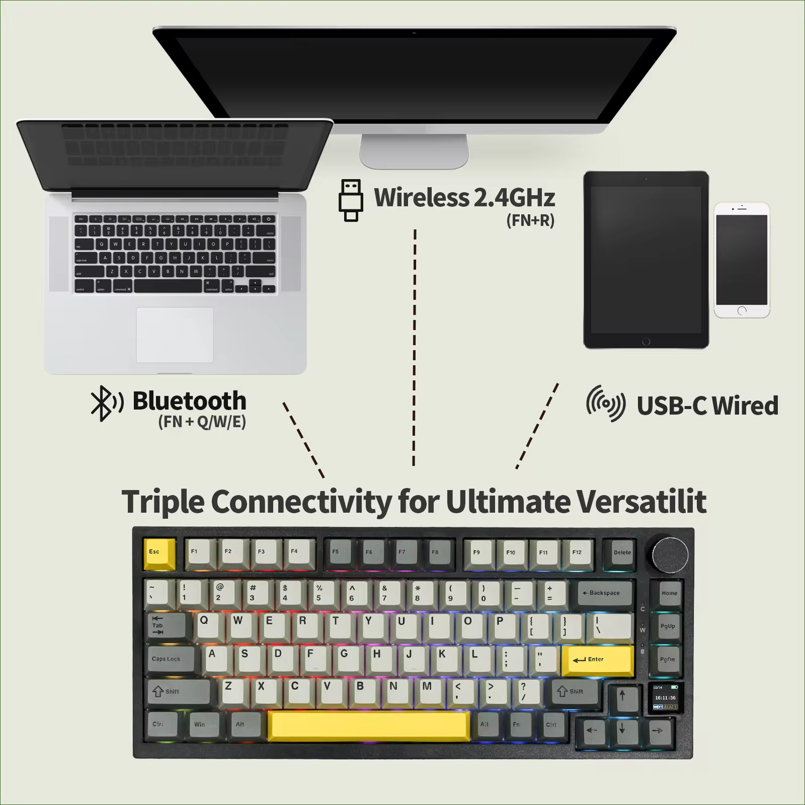 Ajazz AK820 Pro 75% Gasket-mou - Gaming Keyboard Mobile avaliação e preço