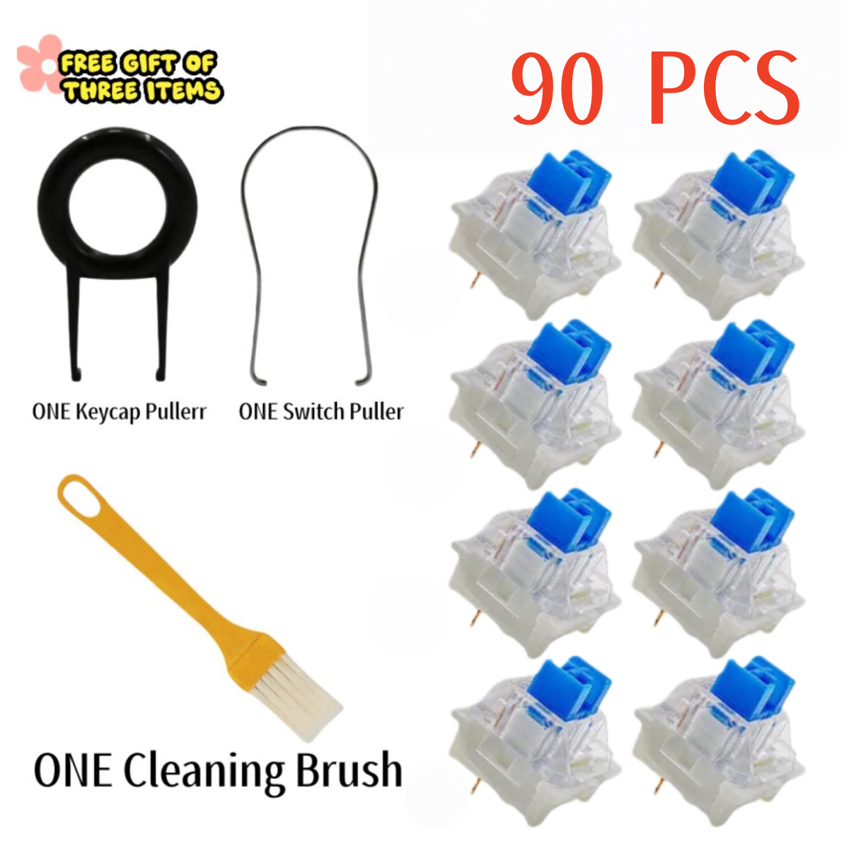 iTLY 90Pcs Keyboard Switch Key - Gaming Keyboard Bluetooth avaliação e preço