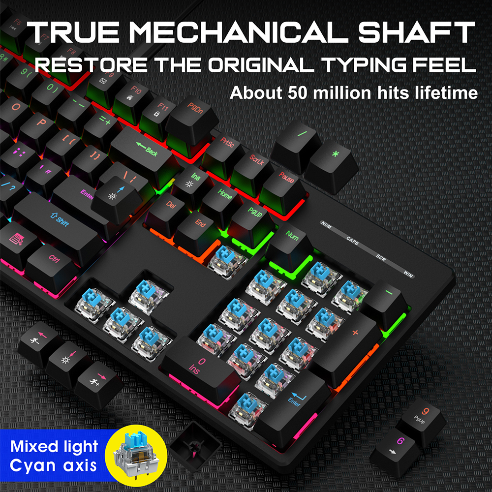 KEBIDUMEI RGB Mechanical Keybo - Gaming Keyboard Budget avaliação e preço