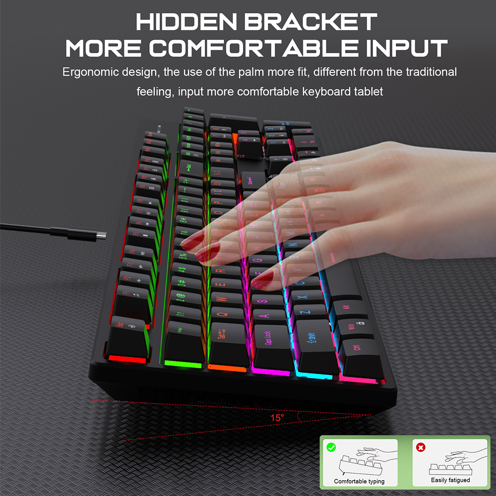 KEBIDUMEI RGB Mechanical Keybo - Gaming Keyboard Budget avaliação e preço