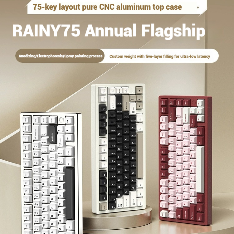Wireless Bluetooth RAINY75 Cus - Gaming Keyboard Bluetooth avaliação e preço