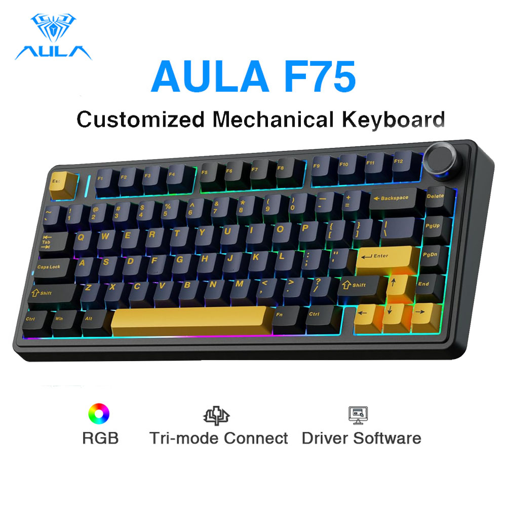 Aula F75 Mechanical Keyboard,  - Gaming Keyboard Number Pad avaliação e preço