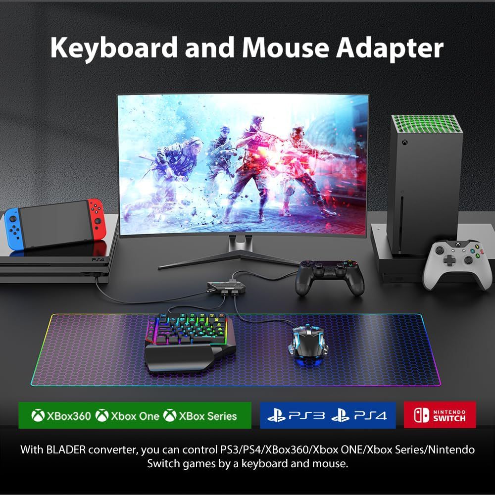 Mobile Games Converter Mobilad - Gaming Keyboard And Mouse For Xbox avaliação e preço