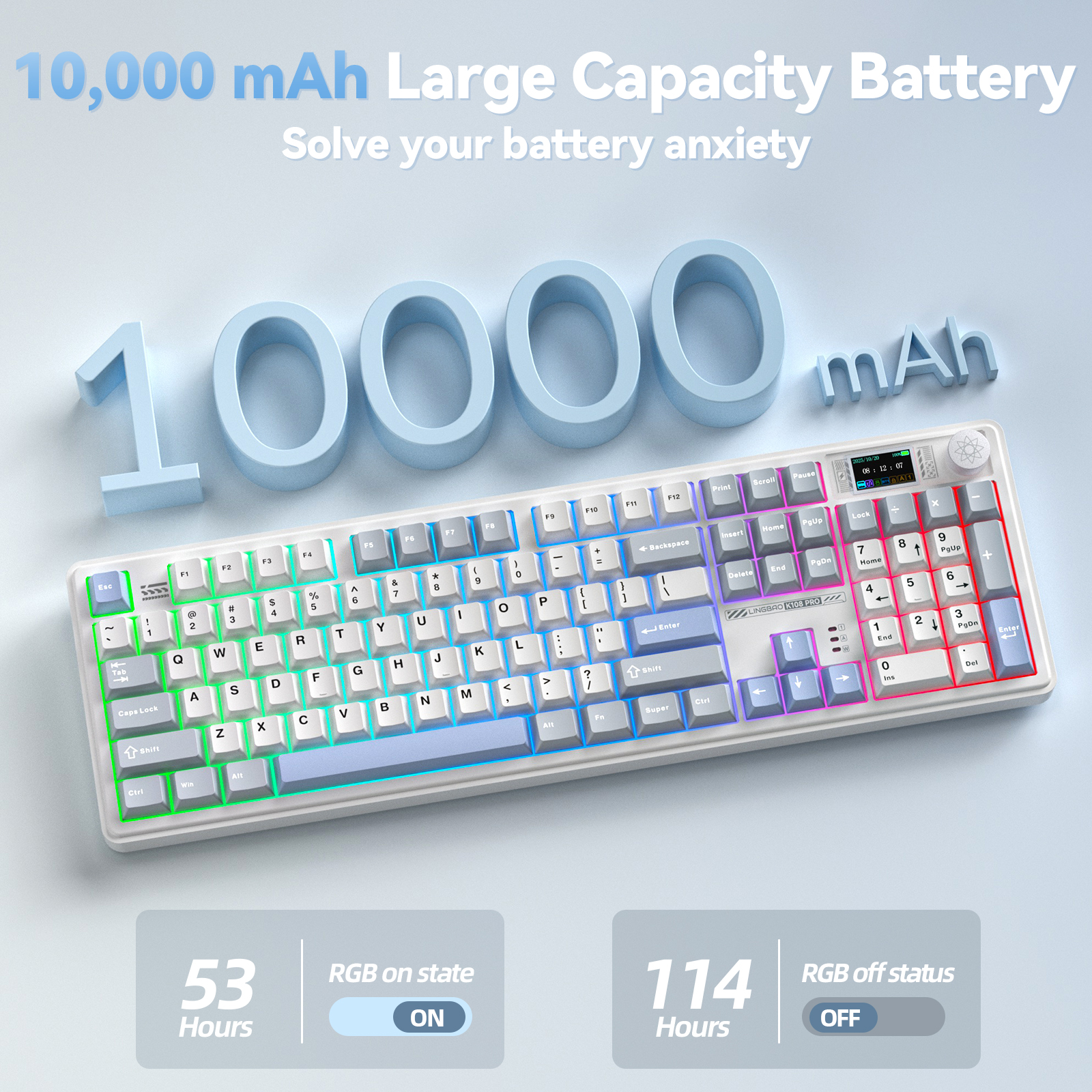 LINGBAO K108pro Mechanical Key - Keyboard Gaming Transparent avaliação e preço
