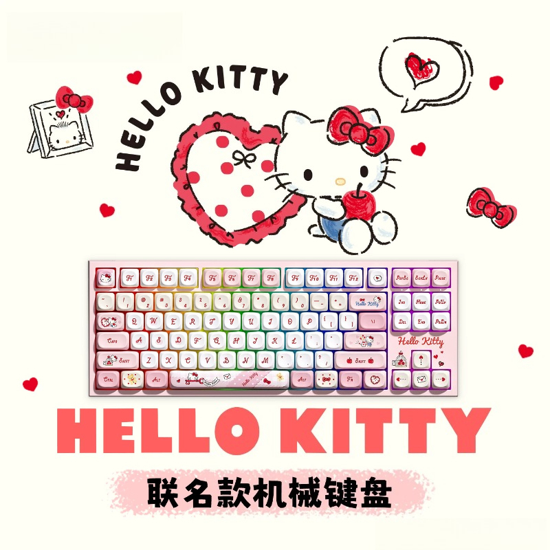 Sanrio RGB Tri-Mode Mechanical - Gaming Keyboard Bluetooth avaliação e preço
