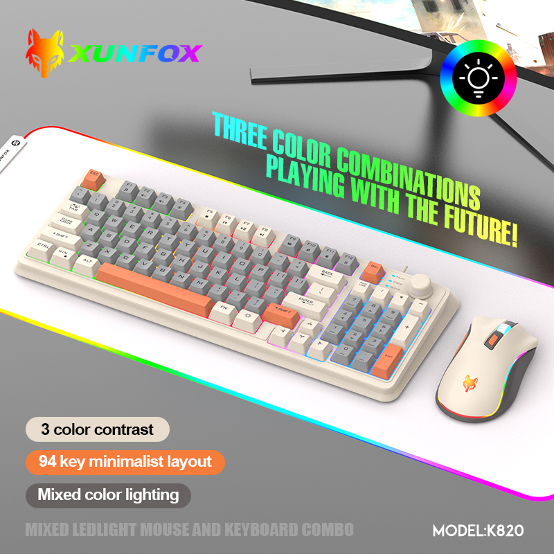 K820 USB Wired Game Keyboard M - Gaming Keyboard Mouse Wireless avaliação e preço