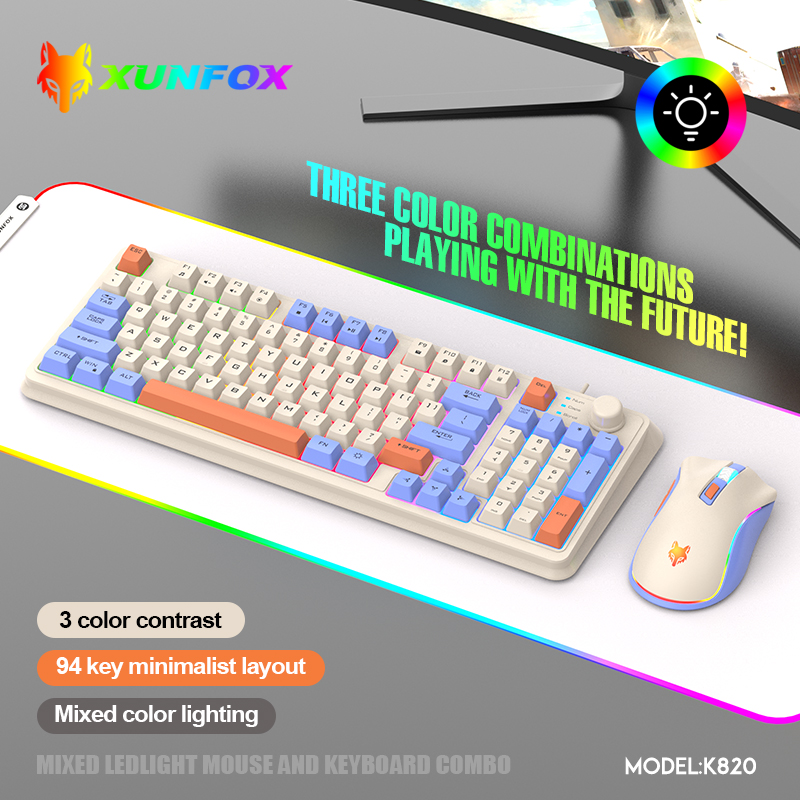 K820 USB Wired Game Keyboard M - Gaming Keyboard Mouse Wireless avaliação e preço