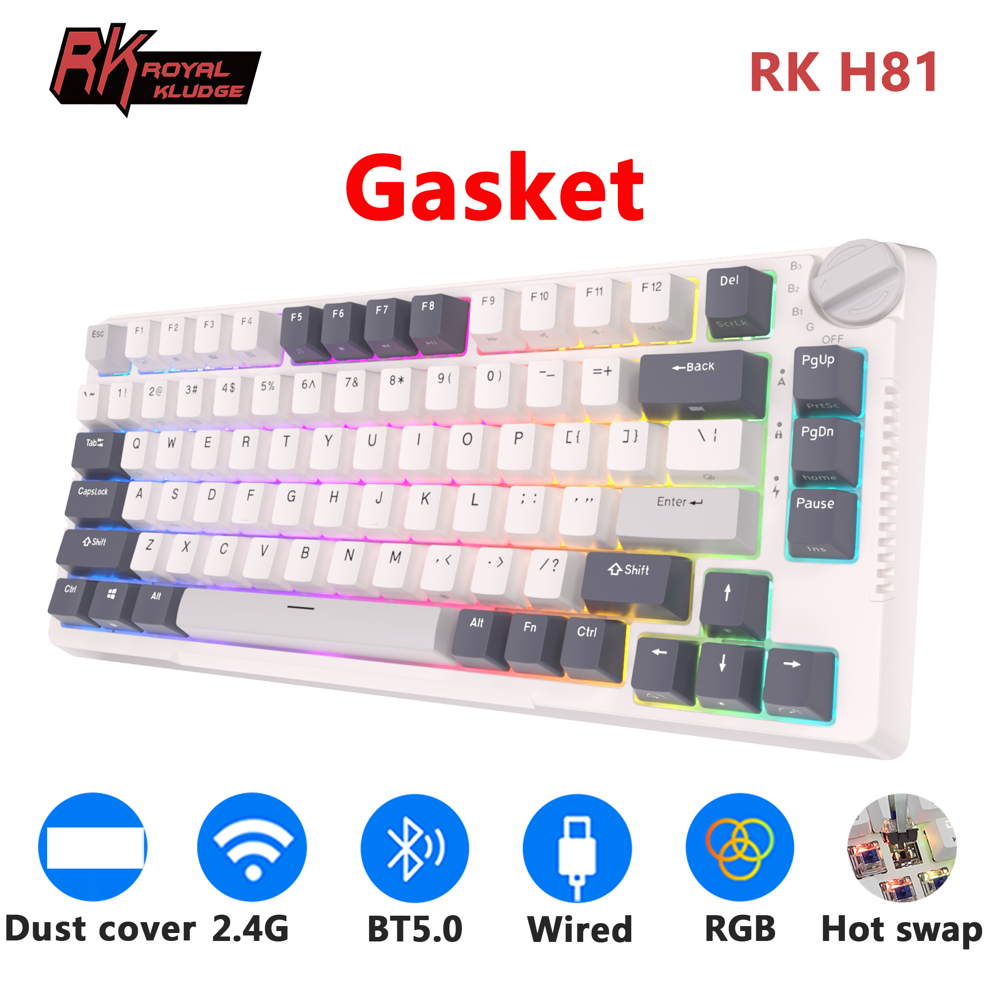 RK H81 Royal Kludge Gasket Str - Gaming Keyboard Mobile avaliação e preço