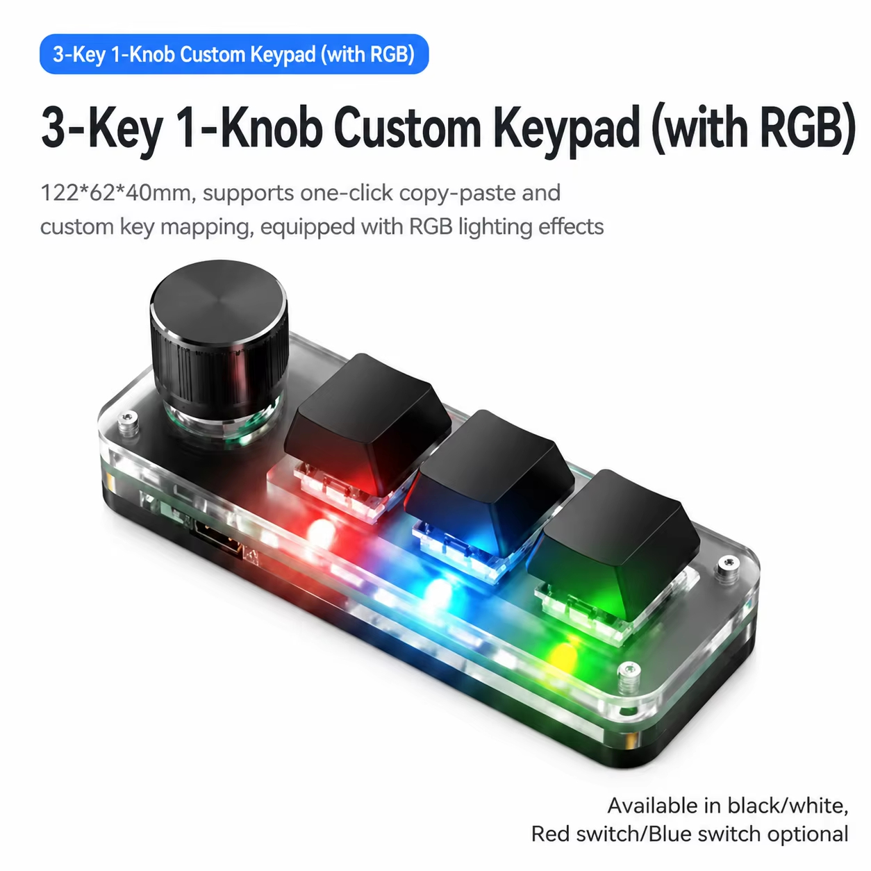 Programmable 3 Keys With Knob  - Gaming Keyboard Number Pad avaliação e preço