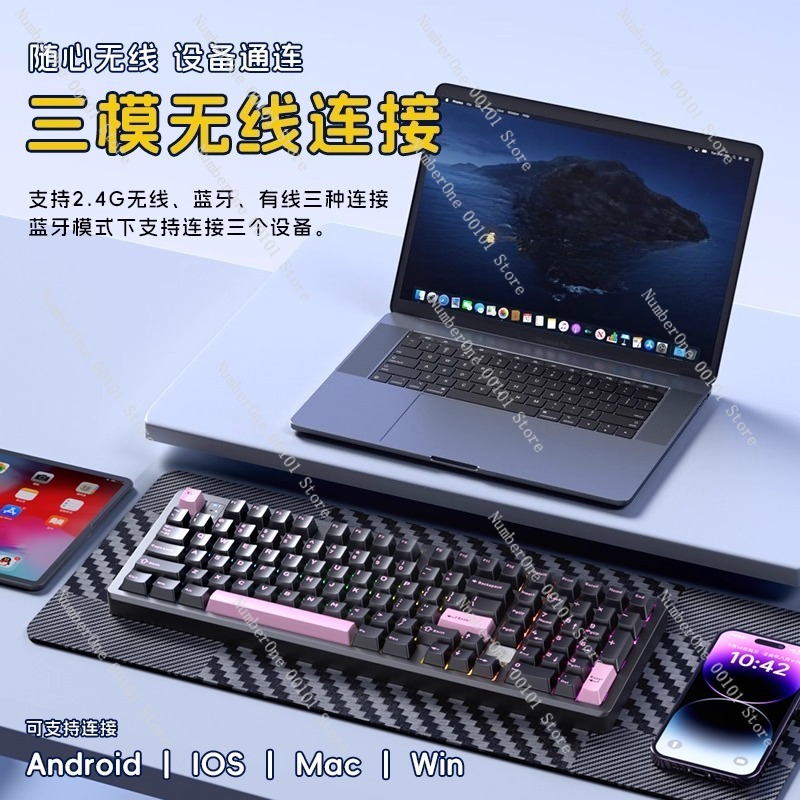 Aluminum Alloy Mechanical Keyb - Gaming Keyboard Bluetooth avaliação e preço