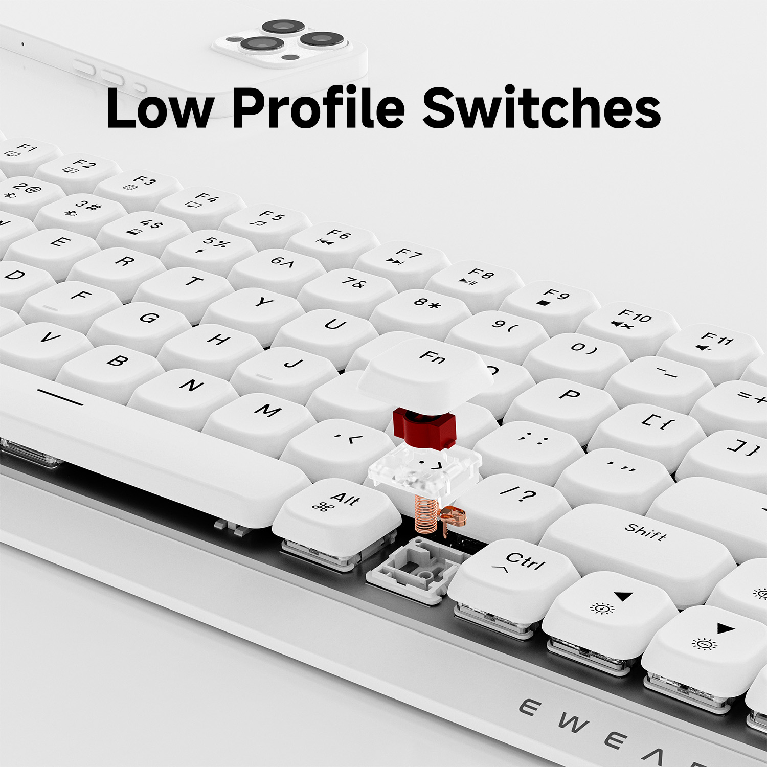 EWEADN 84 Keys Tri-Mode Low Pr - Gaming Keyboard Mechanical avaliação e preço