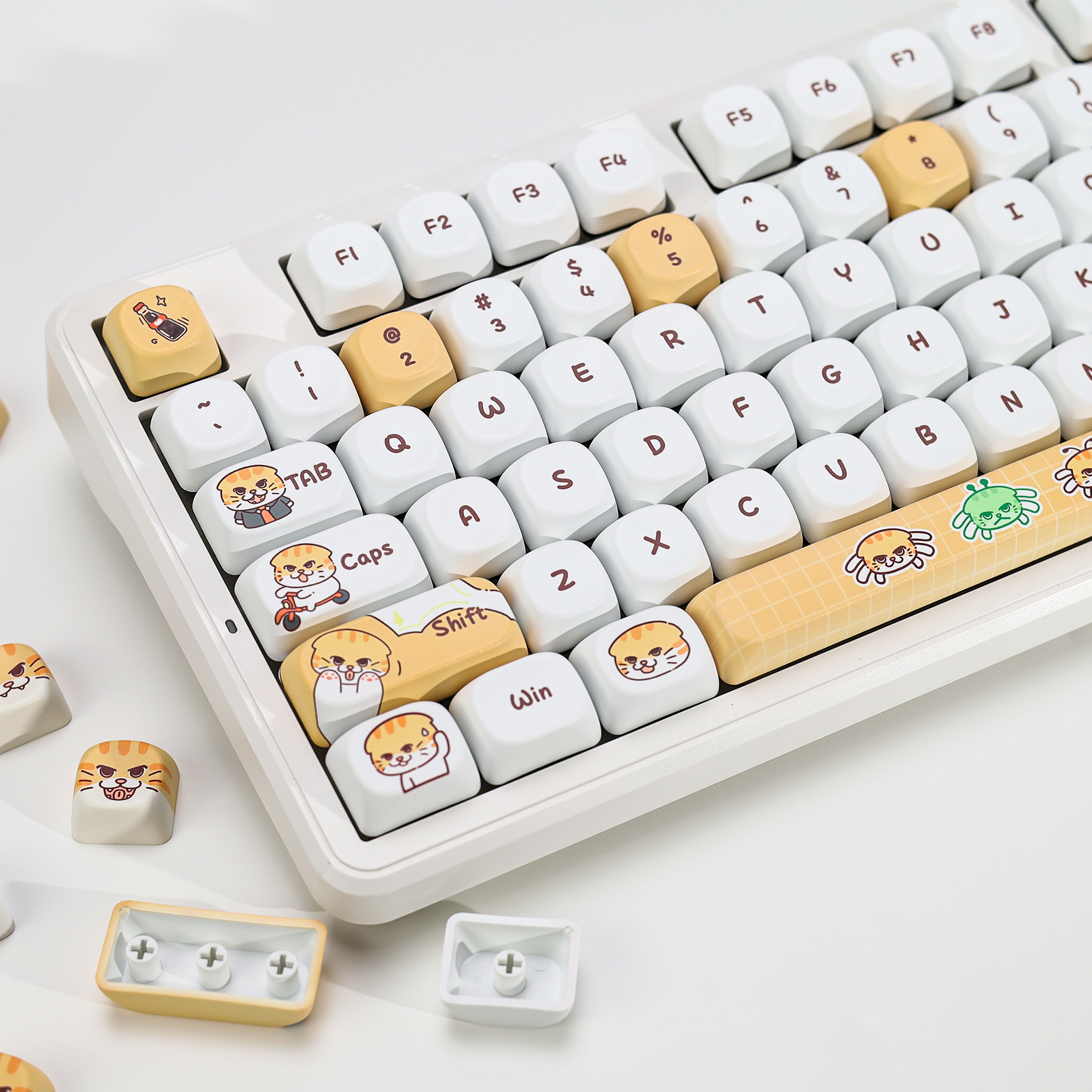 KBDiy Cute Bad Cat Theme Keyca - Gaming Keyboard Number Pad avaliação e preço