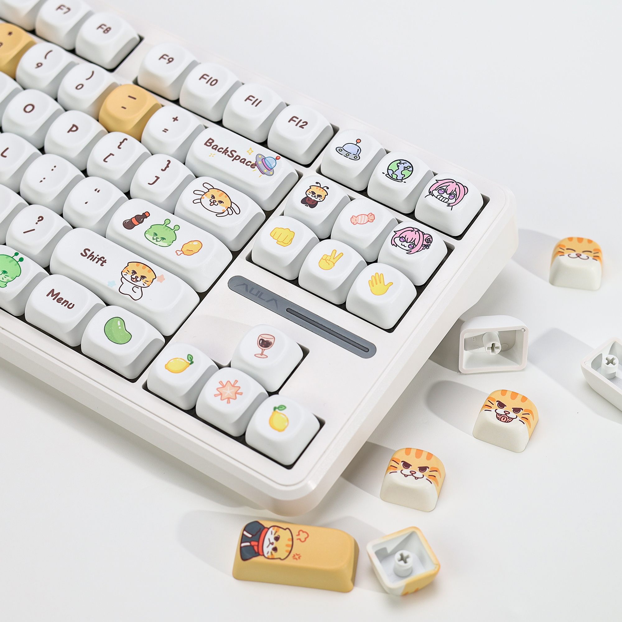KBDiy Cute Bad Cat Theme Keyca - Gaming Keyboard Number Pad avaliação e preço