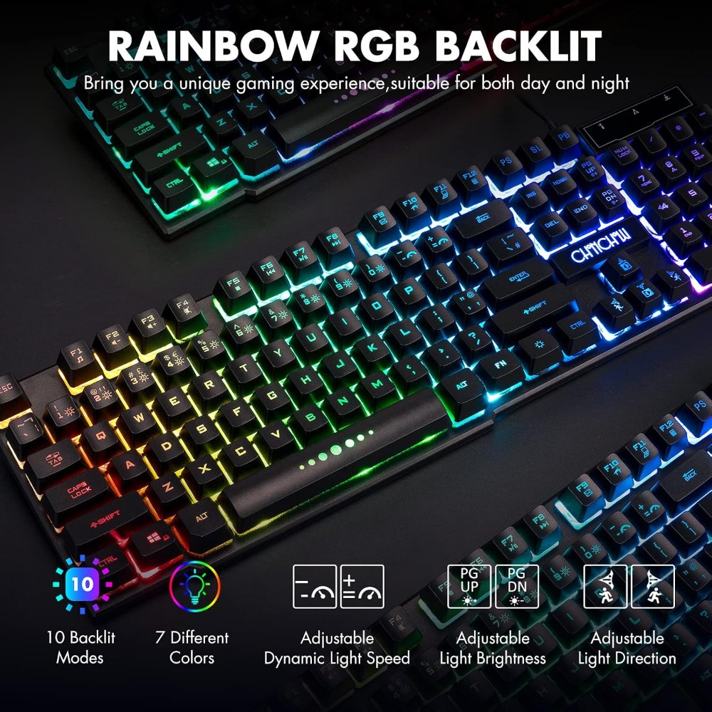 RGB LED Backlit Gaming Keyboar - Gaming Keyboard And Mouse For Xbox avaliação e preço