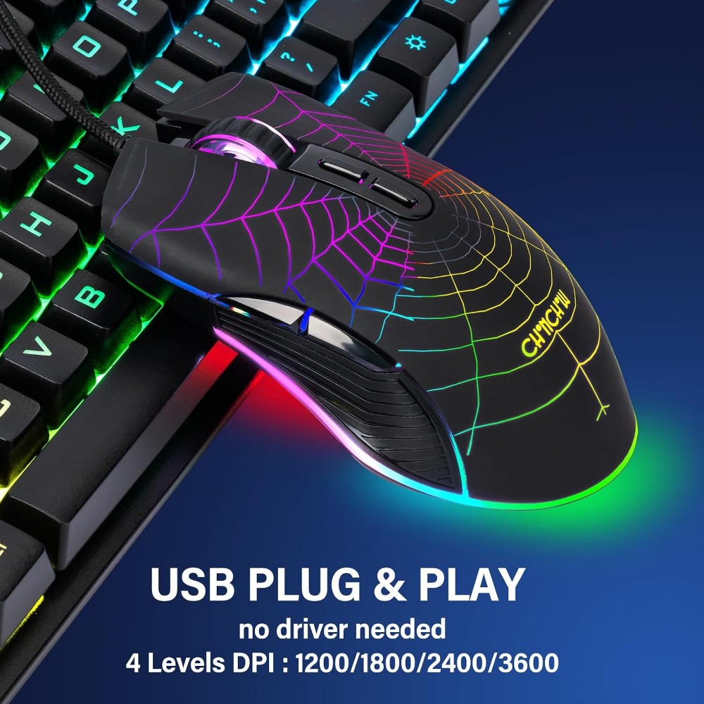 RGB LED Backlit Gaming Keyboar - Gaming Keyboard And Mouse For Xbox avaliação e preço