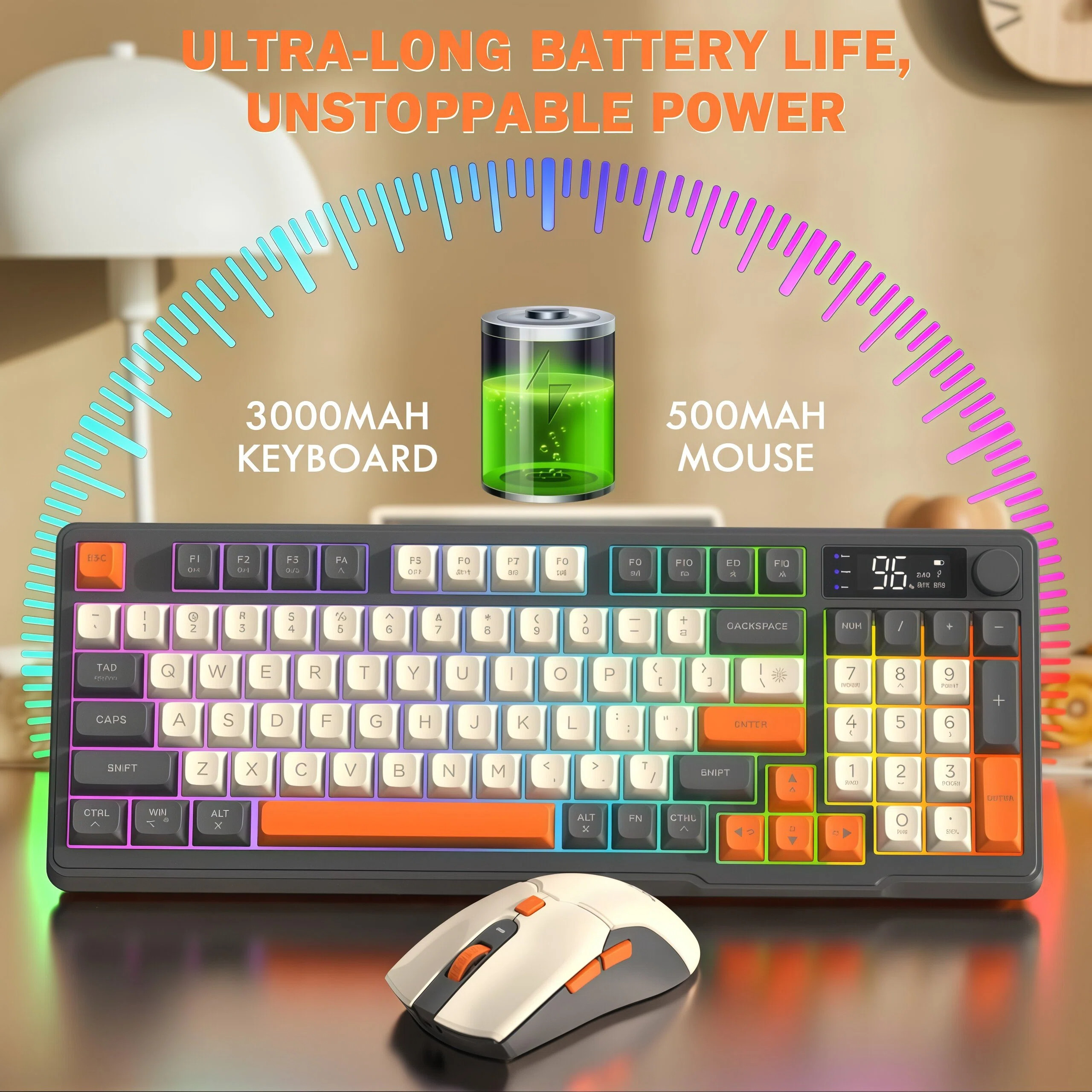 FREEWOLF T96 Wireless Keyboard - Gaming Keyboard Mouse Set avaliação e preço