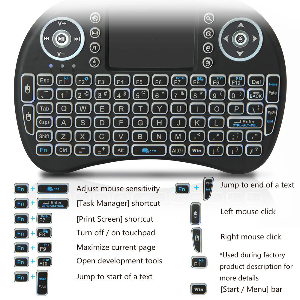 Backlit Mini Wireless Keyboard - Gaming Keyboard Mobile avaliação e preço