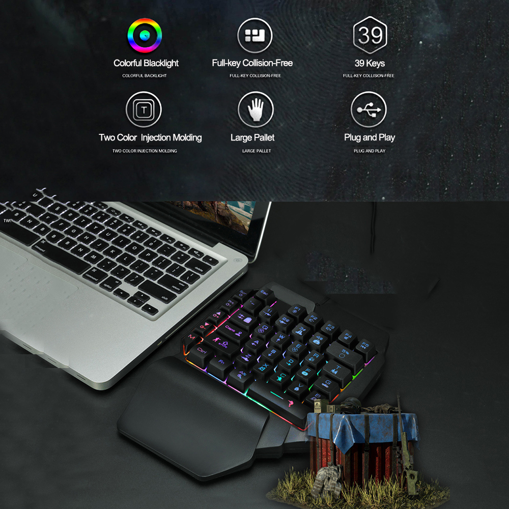 Single Handed Gamer keyboard M - Gaming Keyboard Budget avaliação e preço