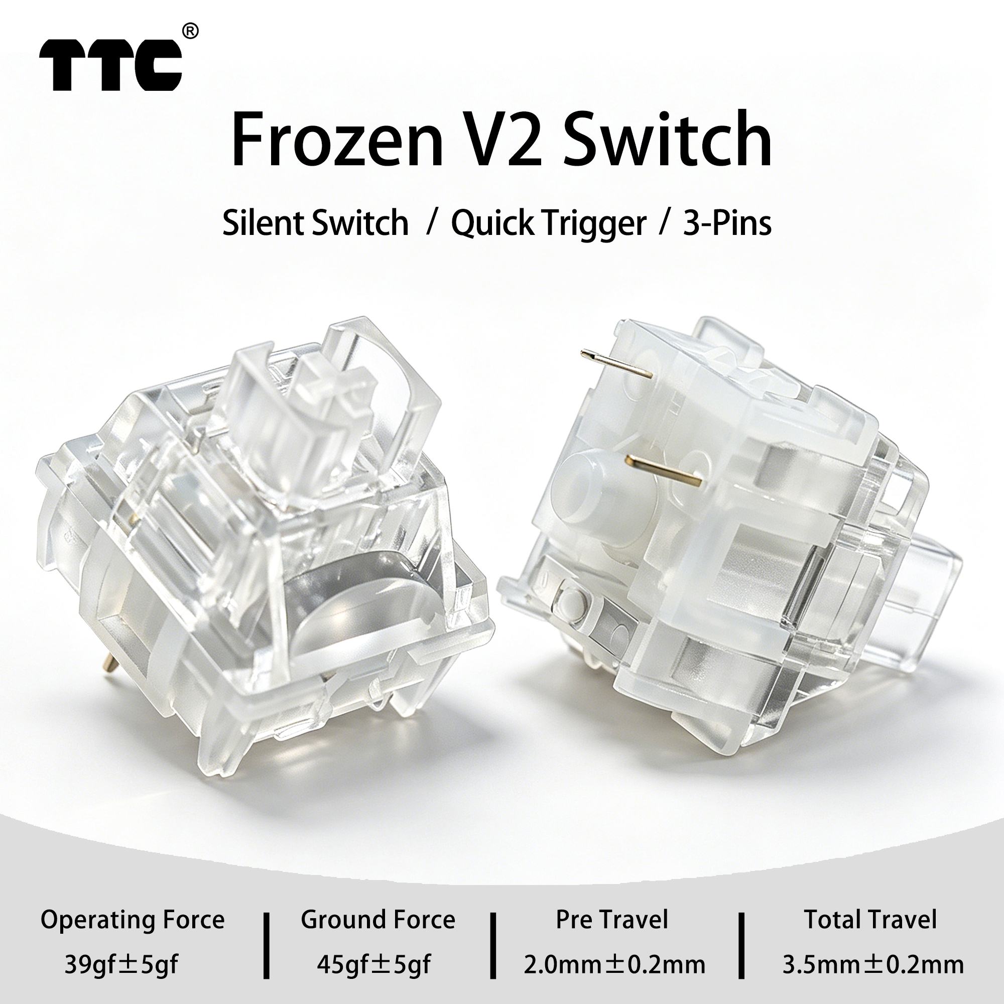 TTC Frozen V2 Silent Switch 39 - Gaming Keyboard No Rgb avaliação e preço