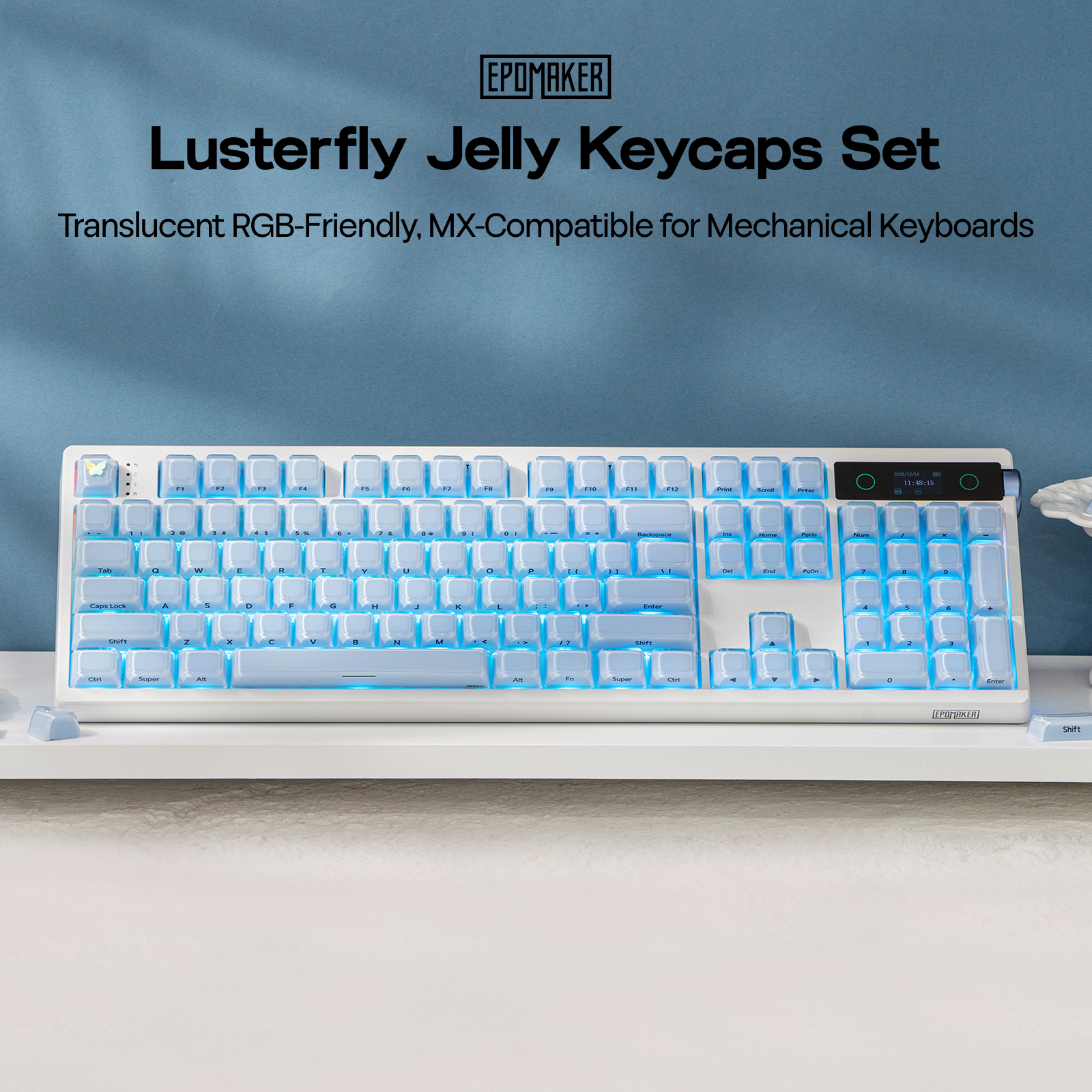 EPOMAKER Lusterfly Jelly Keyca - Gaming Keyboard Mechanical Wireless avaliação e preço