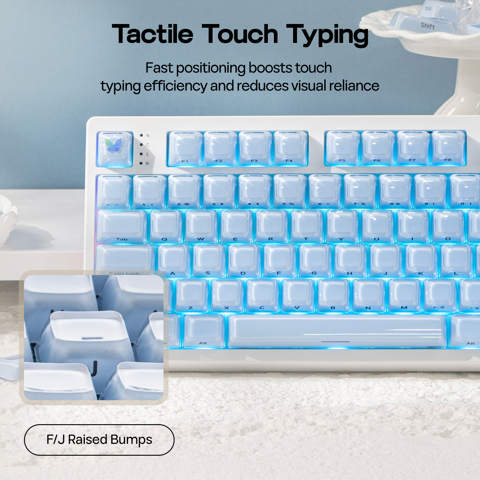 EPOMAKER Lusterfly Jelly Keyca - Gaming Keyboard Mechanical Wireless avaliação e preço