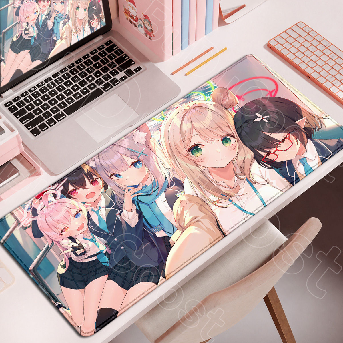 Cute Anime Girl Sunaookami Shi - Gaming Keyboard Blue avaliação e preço