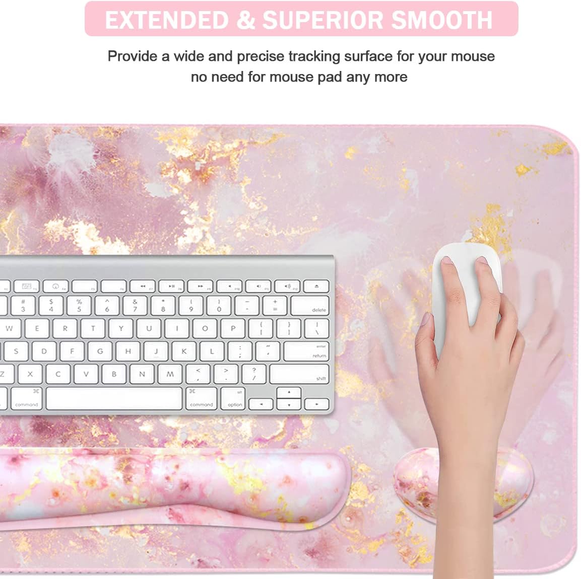 Large Gaming Mouse Pad with Ke - Gaming Keyboard Mouse Set avaliação e preço