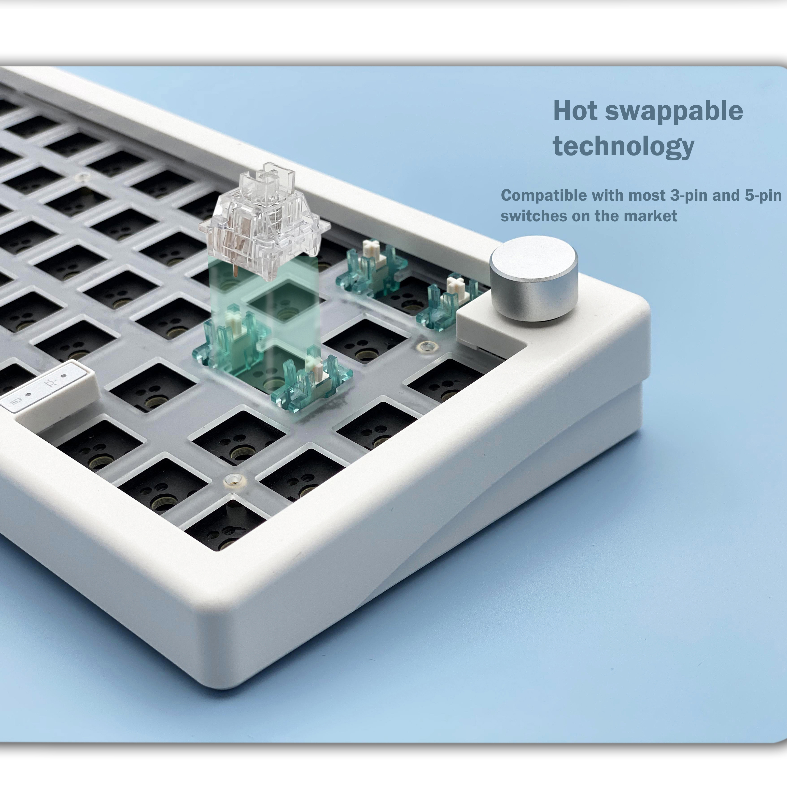 GMK67 65% Gasket Bluetooth 2.4 - Keyboard Gaming Transparent avaliação e preço