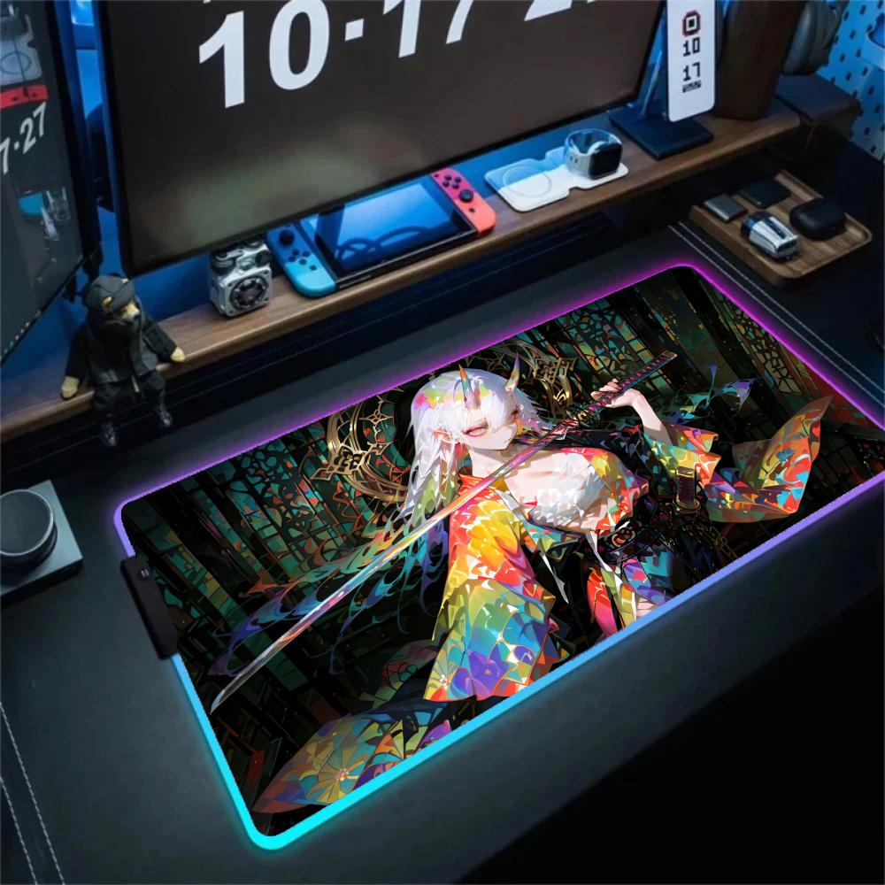 Japan Samurai Girl Mouse Pad L - Gaming Keyboard No Rgb avaliação e preço
