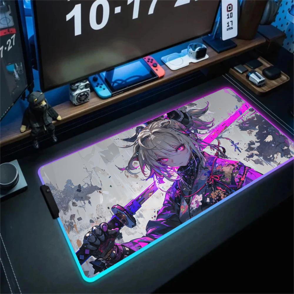 Japan Samurai Girl Mouse Pad L - Gaming Keyboard No Rgb avaliação e preço