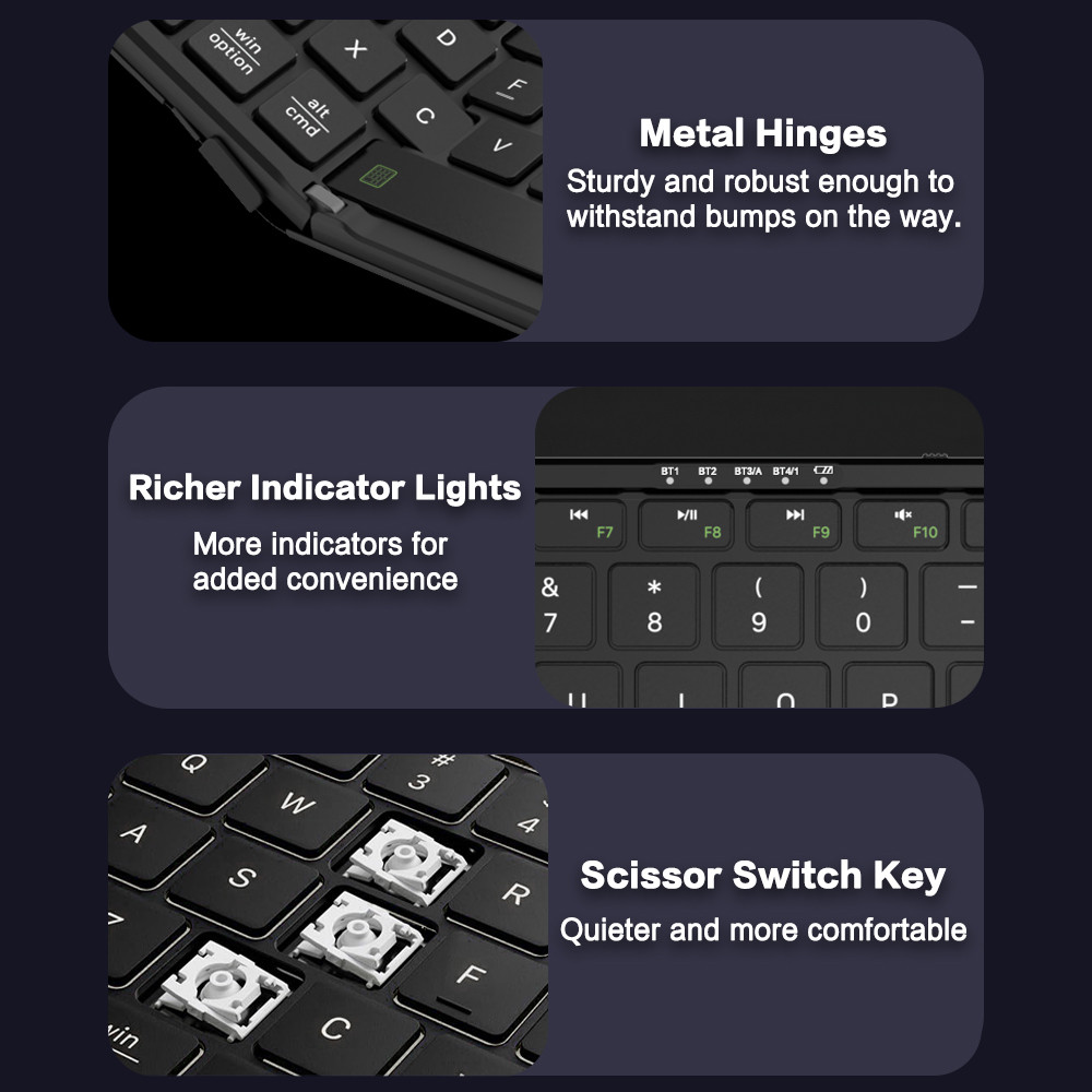 JOMAA Foldable Bluetooth Keybo - Gaming Keyboard Number Pad avaliação e preço