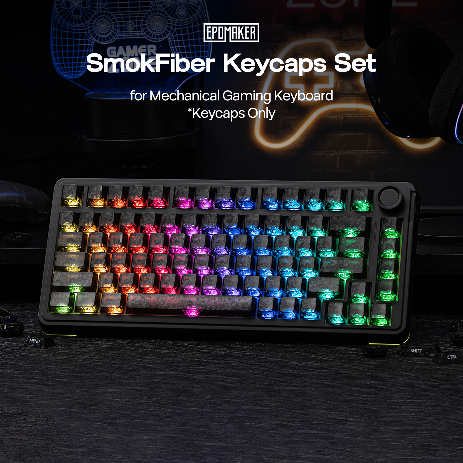 EPOMAKER SmokFiber Keycaps Set - Gaming Keyboard Mechanical Wireless avaliação e preço