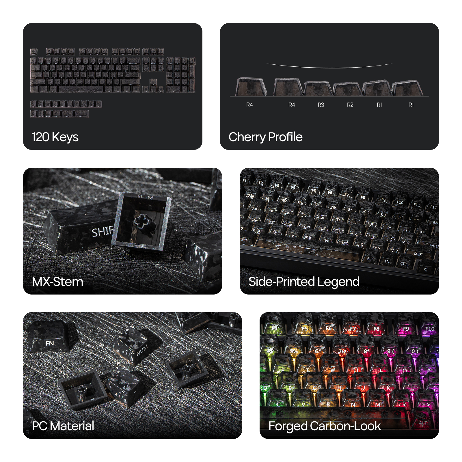 EPOMAKER SmokFiber Keycaps Set - Gaming Keyboard Mechanical Wireless avaliação e preço