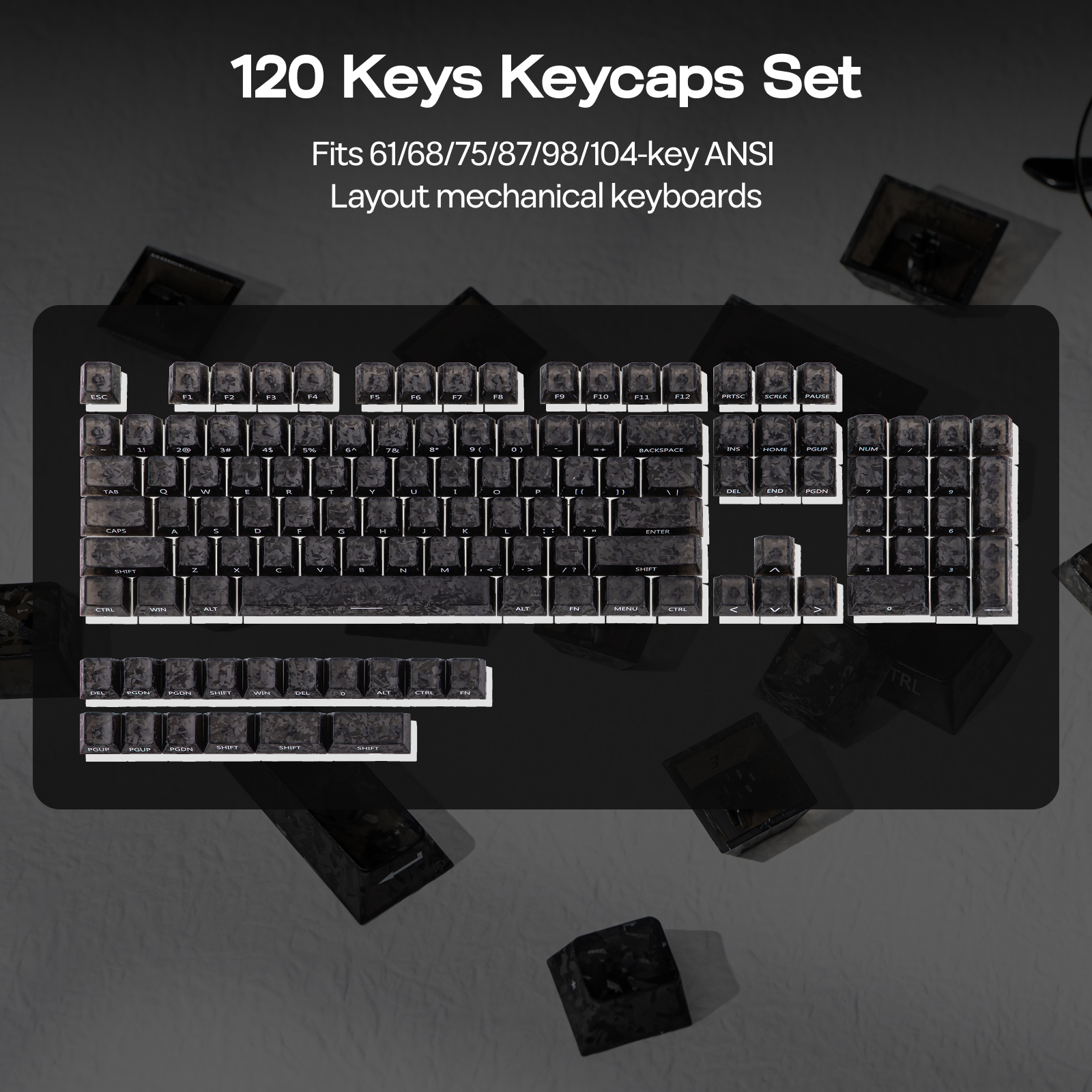 EPOMAKER SmokFiber Keycaps Set - Gaming Keyboard Mechanical Wireless avaliação e preço