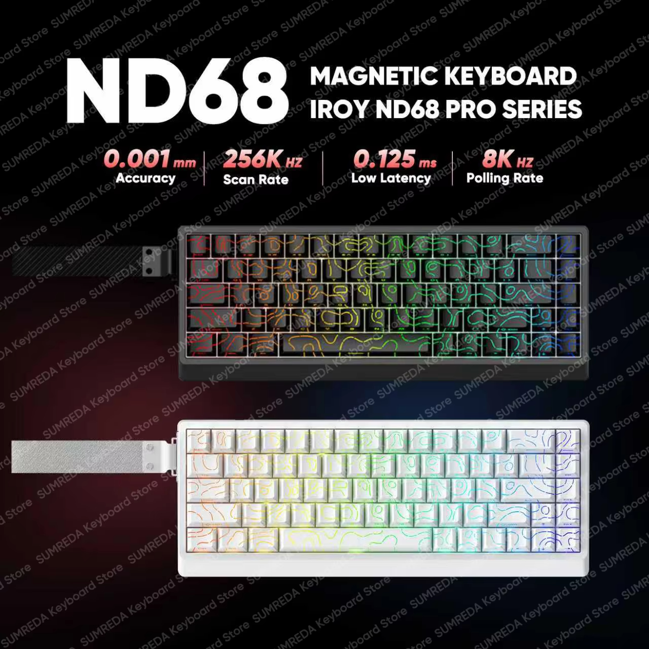 IROK ND68 Pro Gaming Mechanica - Gaming Keyboard Hall Effect Switches avaliação e preço